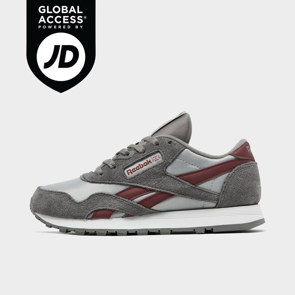Reebok Toddler Gray and Maroon Sneakers Size 8